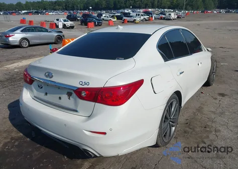 2014 Infiniti Q50 Premium z USA, uszkodzony, nr VIN JN1BV7AP3EM674130
